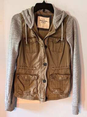 Y2K 90s Supermodel Abercrombie & Fitch Retro Streetwear Women's Military Jacket